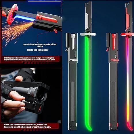 Multicolor LED Light Toy - Spark Sword with Sound & Fog Effects