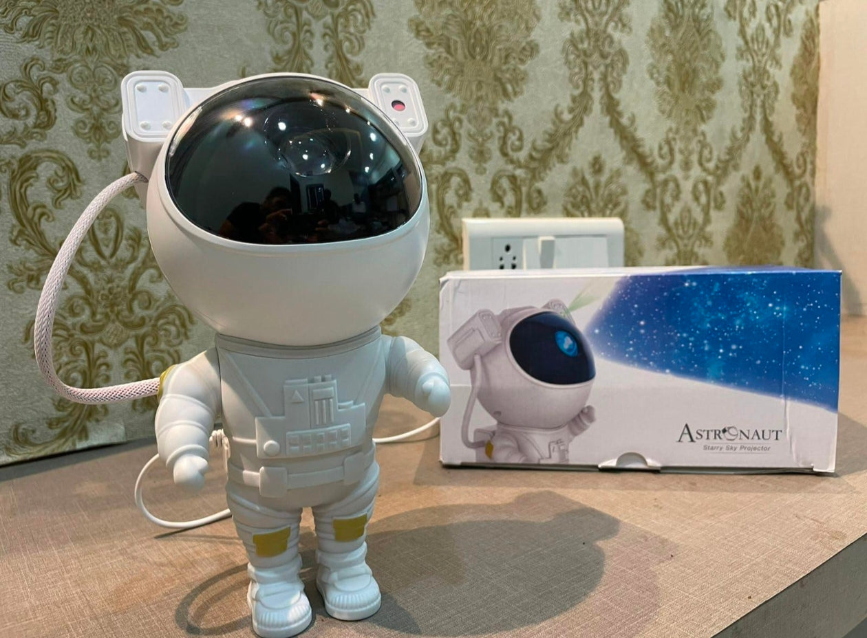 Astronaut Night Light Galaxys LED Projector Lamp with Remote Control, and 360° Adjustable, Night Lamp for Kids, Bedroom, Gaming Room, Home Party, Birthday Gifts (Guitar Astronaut), White