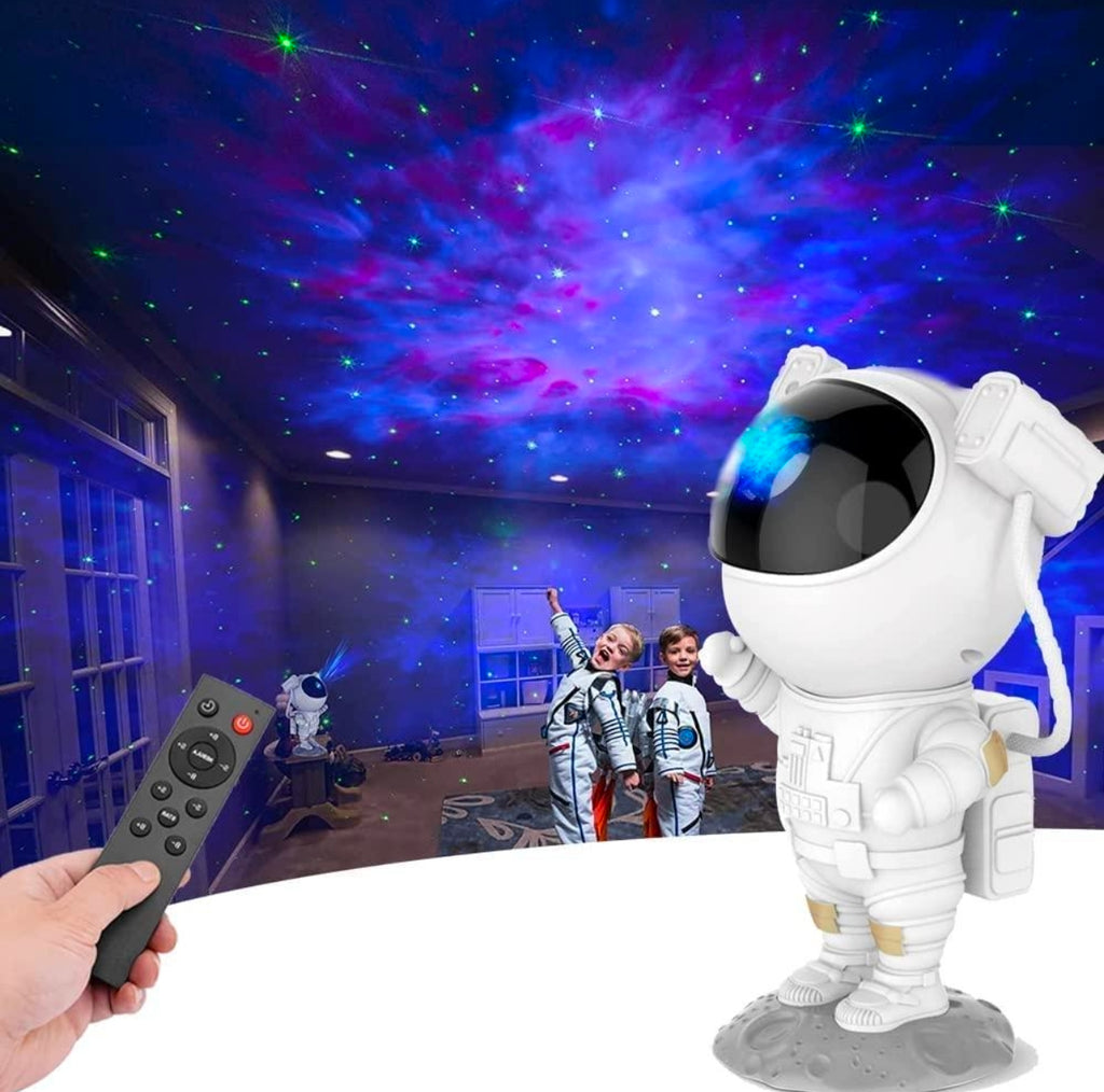 Astronaut Night Light Galaxys LED Projector Lamp with Remote Control, and 360° Adjustable, Night Lamp for Kids, Bedroom, Gaming Room, Home Party, Birthday Gifts (Guitar Astronaut), White