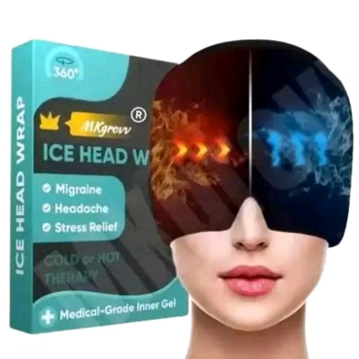 Migraine Relief Cap for Headaches & Sinus and Pain | Hot & Cold Therapy Gel Ice Head Wrap | Relaxing Thermax Cooling Cap for Men & Women